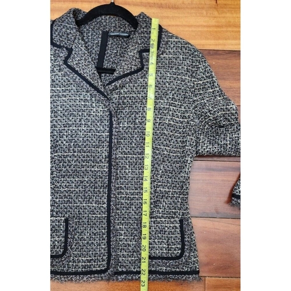 Bergdorf Goodman Grey Brown Silk Lined Wool Tweed High-end Blazer Size S - Picture 14 of 16